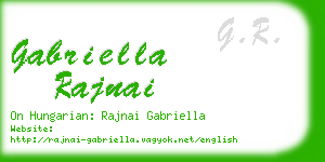 gabriella rajnai business card